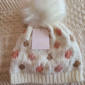 LC Lauren Conrad Polka Dot Beanie Hat
